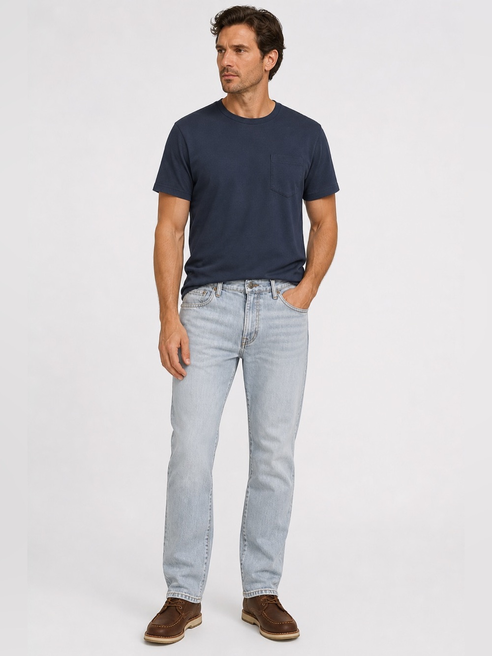 Lucky Brand 121 Heritage Slim Jeans Men’s 38x32 Light Wash Straight Denim